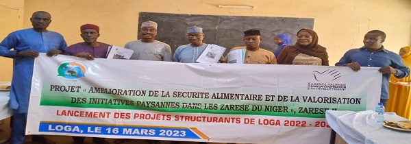 épartement de Loga: suivi des activités et lancement des projets structurants 2022- 2023 du projet ' Amélioration de la Sécurité Alimentaire et de la Valorisation des Initiatives Paysannes dans les ZARESE du Niger', deuxième phase 